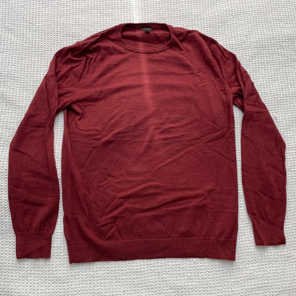 J Crew Mahogany Merino Sweater - L Tall